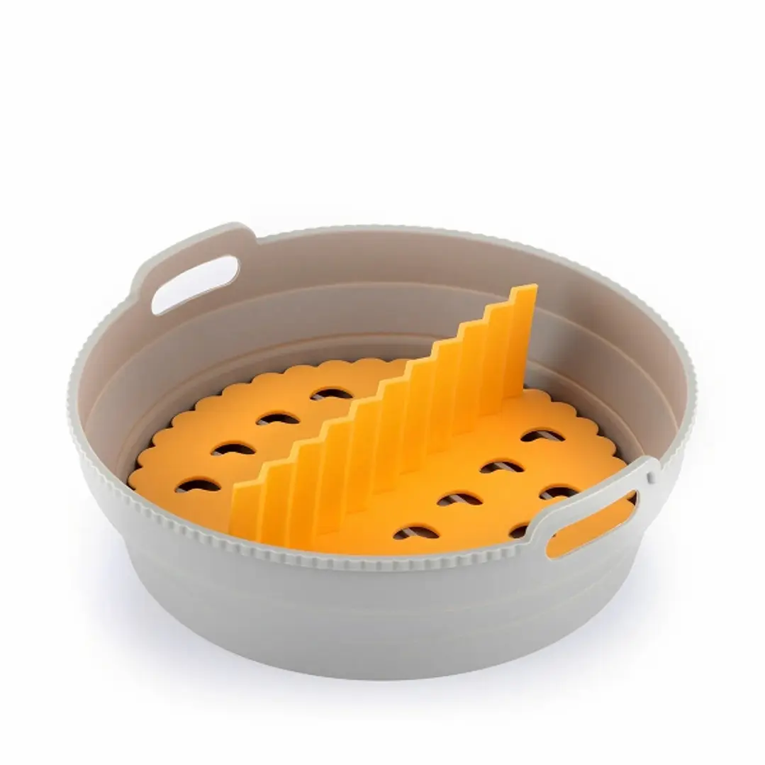 Innovagoods Fliynner Cesta de Silicona para Freidora de Aire - Antiadherente - Plegable - Apto Lavavajillas - Multifuncion - Libre de BPA - 21.5x7cm - 1