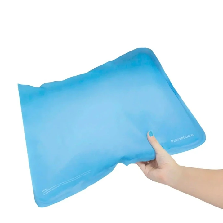 Innovagoods Refrish Cojin Refrescante Rellenable - Apto para Frigorifico - PVC - 52x35cm - Color Azul 1