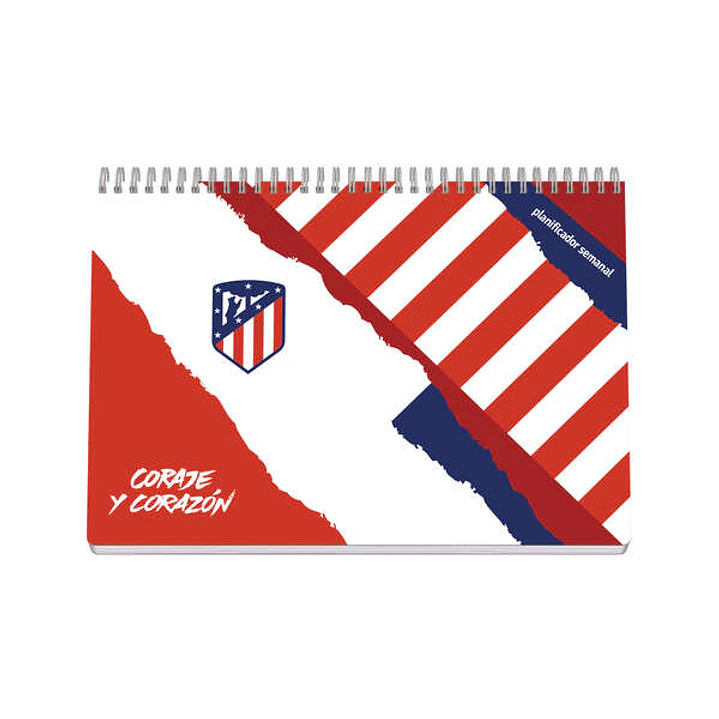 Dohe Atletico de Madrid Coraje y Corazon Planificador Perpetuo Espiral Wireo Tapa Semirigida - Encuadernacion Horizontal Tamaño A4 - Interior Semana V 1
