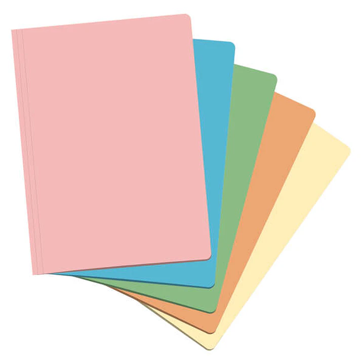 Dohe Pack de 50 Subcarpetas de Cartulina de 180gr A4 - Ranura para Fastener - Resistente y Duradera - Ideal para Organizar Documentos - Colores Surtid 1