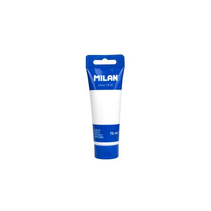 Milan Tubo de Pintura Acrilica 75ml - Pigmentos de Alta Calidad - Mezclable - Color Blanco 1