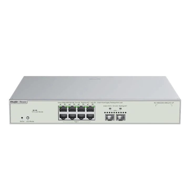 Reyee NBS5300-8MG2XS-UP L3 8xxmG HiPoE 2xSFP+ 370W 1
