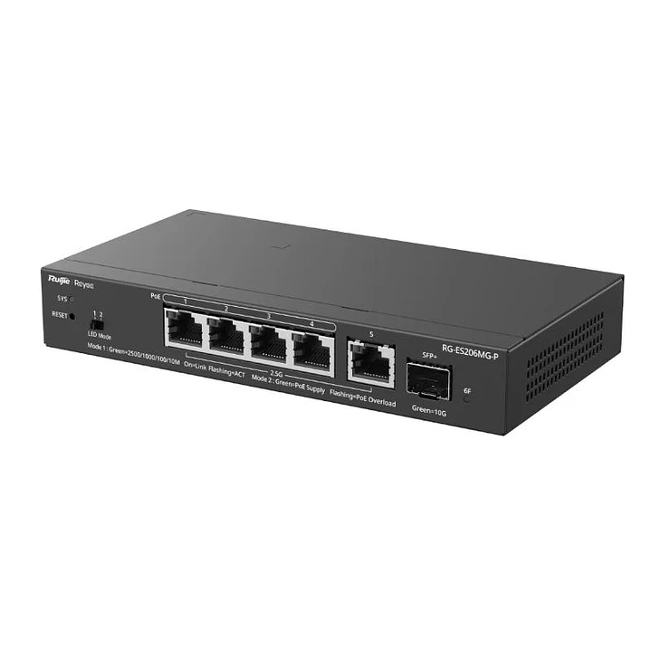 Reyee ES206MG-P Switch 4xmGb PoE 1xSFP+ 70W 2