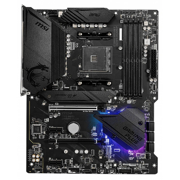 MSI Placa Base MPG B550 GAMING PLUS DDR4 ATX AM4 4