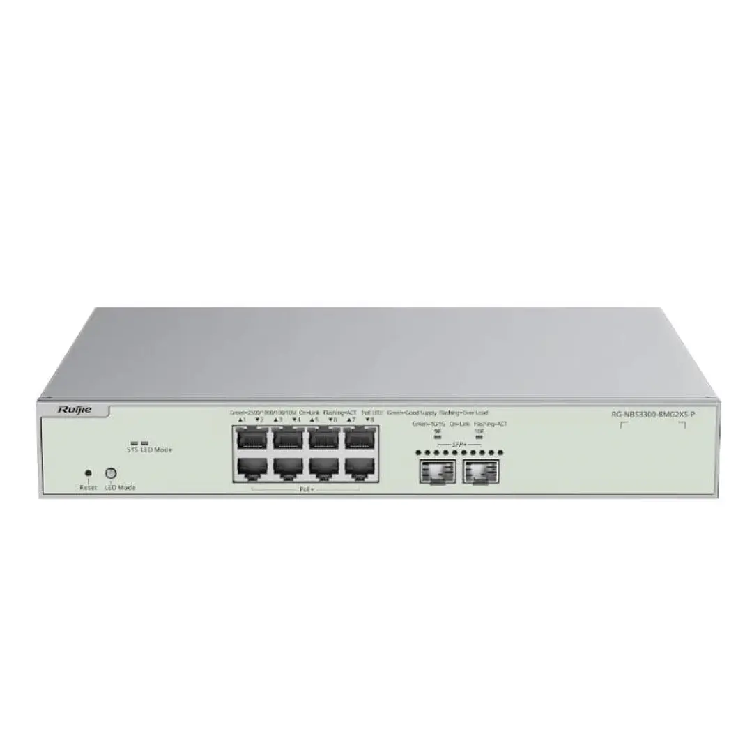 Reyee NBS3300-8MG2XS-P L2 8xmG PoE 2xSFP+ 240W 1