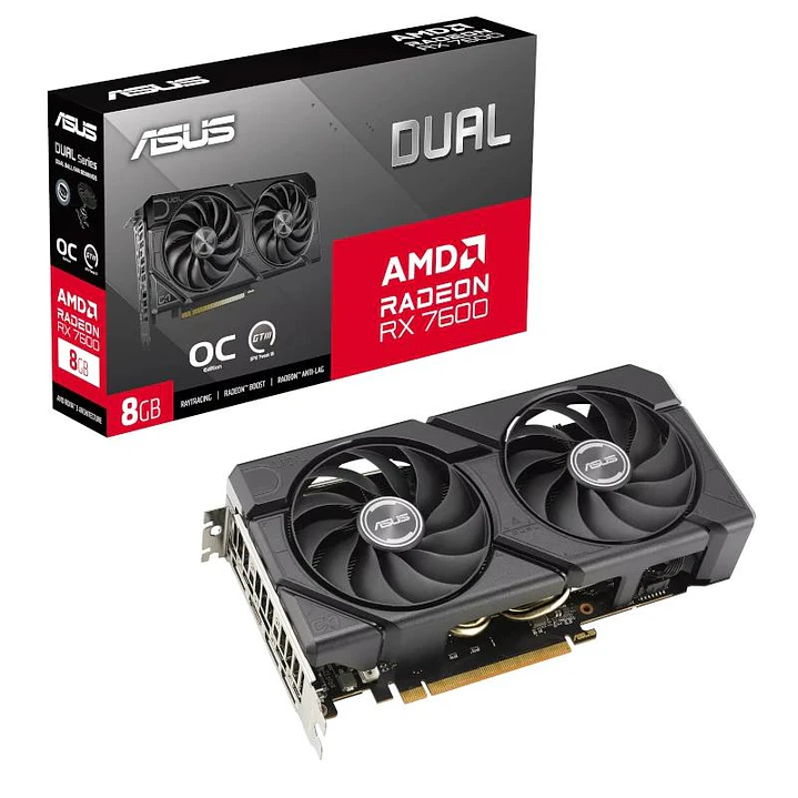 ASUS VGA AMD DUAL RX 7600 O8G EVO 8GB DDR6 4