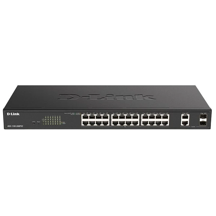 D-Link DGS-1100-26MPV2/E Switch 24xPoE+ 2xSFP Comb 1