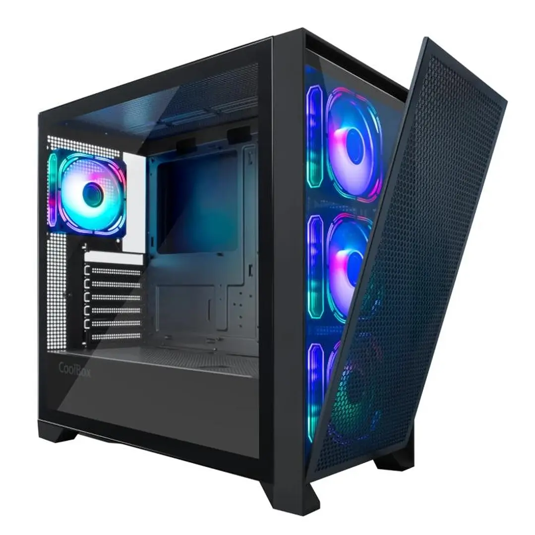 Coolbox Caja Gaming ATX Ge-2000 DualView  S/Fte 1