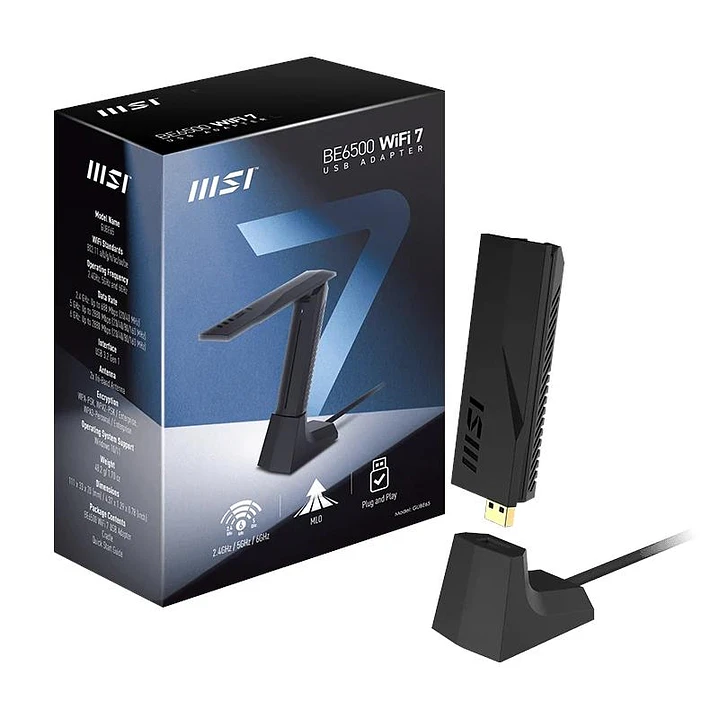 MSI GUBE65 BE6500 WiFi7 USB Adapter 1