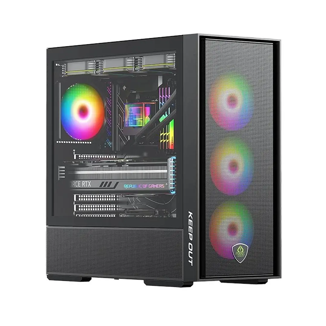 Keep Out Caja M-Atx KO XC-805 MESH ARGB USB3 Black 1