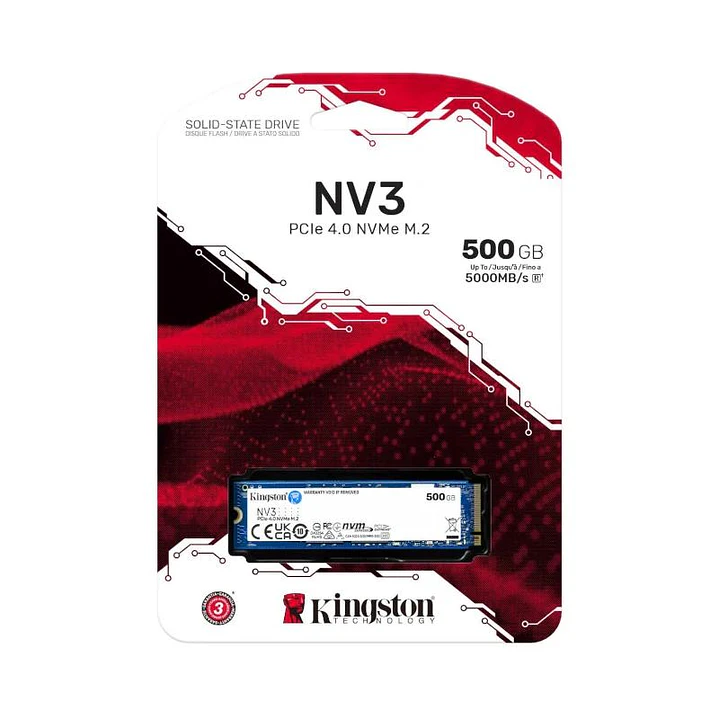 Kingston NV3 SSD 500GB PCIe NVMe Gen 4.0 2