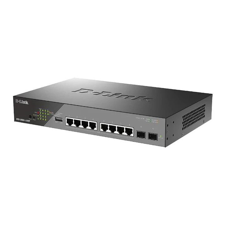 D-Link DSS-200G-10MP Switch 8xGbE PoE 2xSFP LR 3