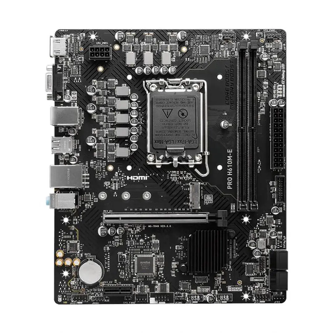 MSI Placa Base PRO H610M-E DDR5 mATX 1700 4