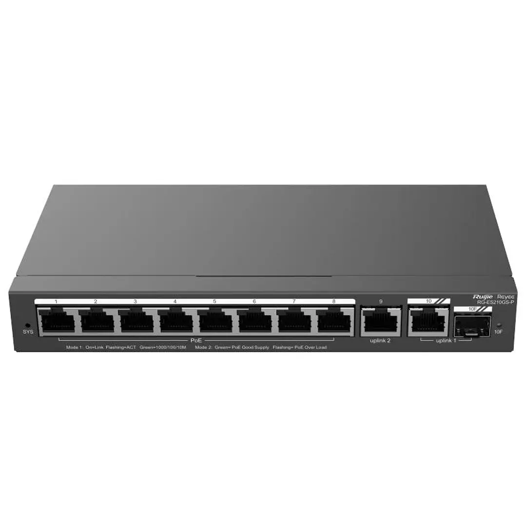 Reyee RG-ES210GS-P Switch 8xG 2xUpL 1xSFP C PoE 12 2