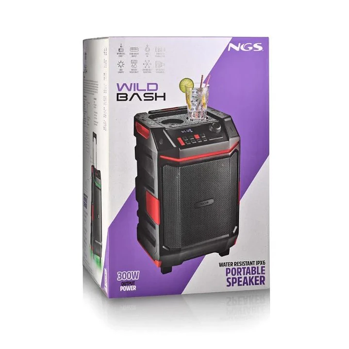 NGS Altavoz Wildbash 300W Bateria recargable IPX6 4