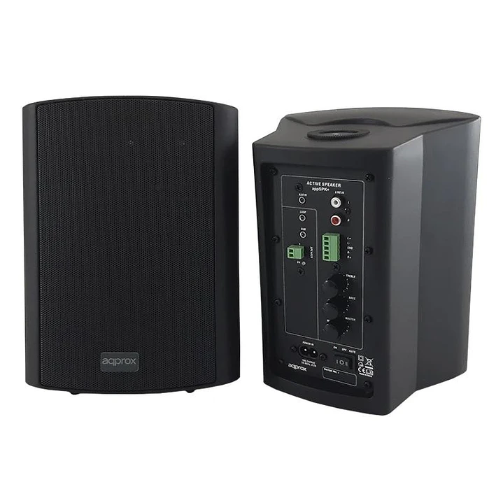 Approx Altavoces Pared Dig.2x30W kit de mont negro 3