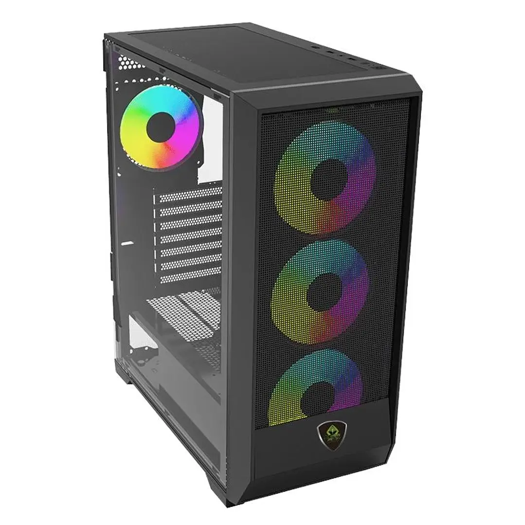 Keep Out Caja Atx XC-501 Mesh Black Usb3.0+type c 1