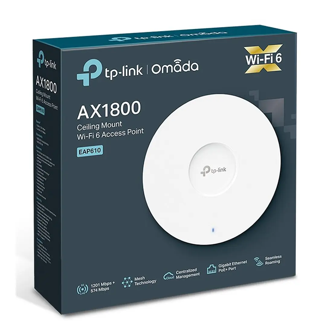TP-Link EAP610 AP WiFi6 AX1800 Techo Dual 1xGbE 4