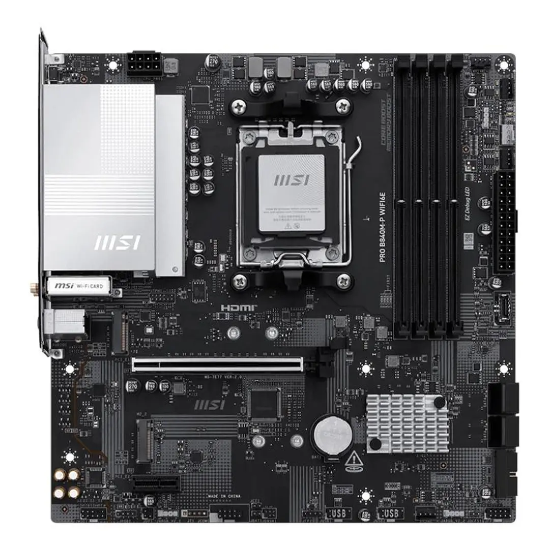 MSI Placa Base PRO B840M-P WIFI6E DDR5 mATX 2