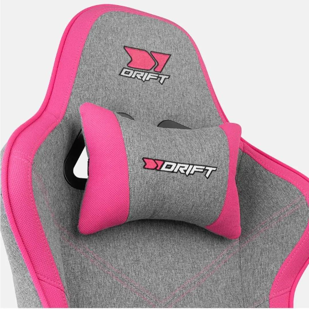 DRIFT Silla Gaming DR90 PRO Gris/Rosa 4