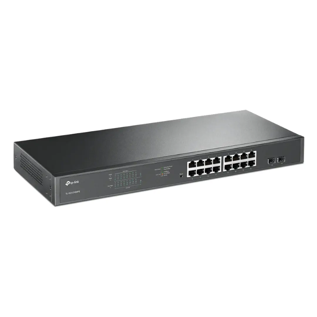TP-LINK SG1218MPE Switch 16xGB PoE+ 2xSFP 2