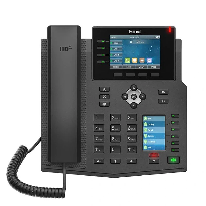 Fanvil X5U, 16 líneas SIP, 1 pantalla lateral 1