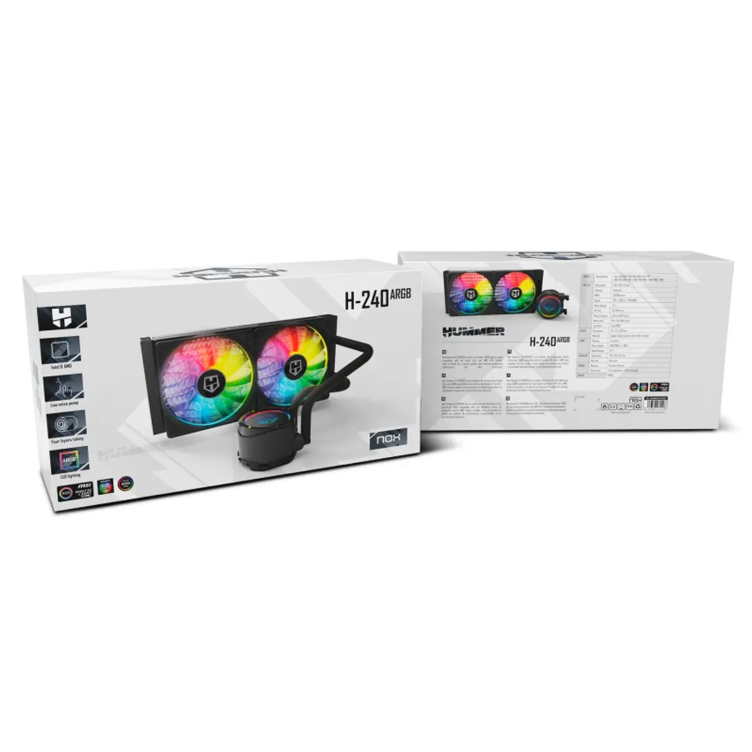 Nox Kit refrigeración Liquida Hummer H-240 ARGB 4