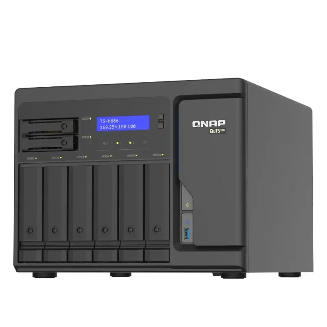 QNAP TS-H886-D1602-8G NAS 4+2-Bay 4x2.5GbE 1