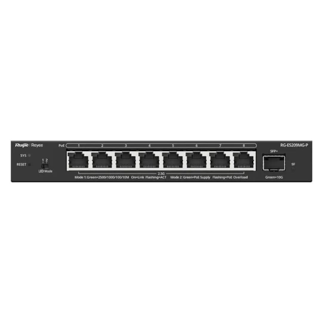 Reyee ES209MG-P Switch 5xmGB PoE 1xSFP+ 130W 2