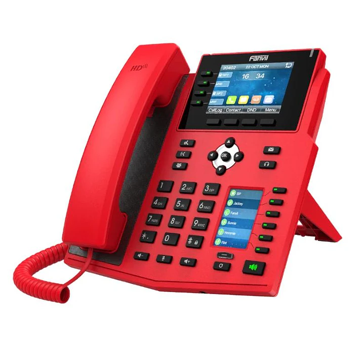 Fanvil X5U Rojo 16 líneas SIP 1 pantalla lateral 2