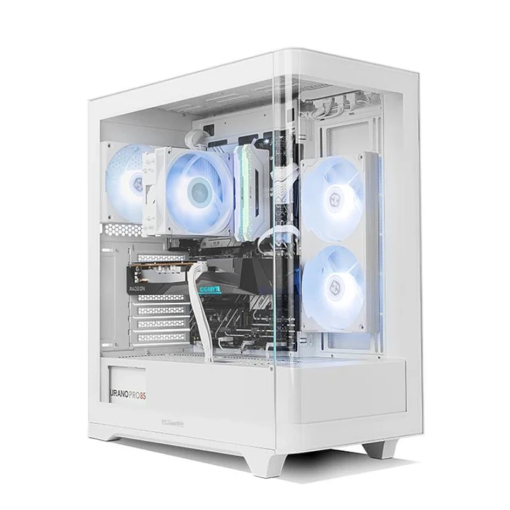 NOX Semitorre HUMMER ETHER  Cristal Curvo Blanco 1