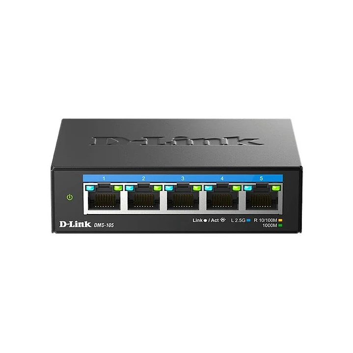 D-Link DMS-105 5x2.5MGb Unmanaged Switch 1