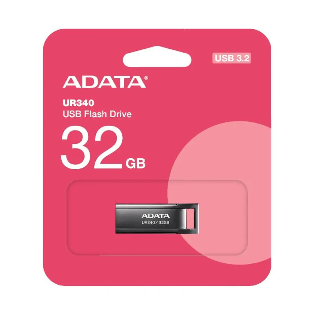 ADATA Lapiz USB UR340 32GB USB 3.2 Metal Black 4