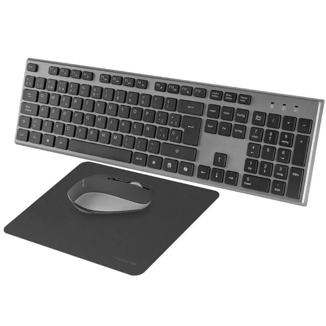 Tacens 3EN1 Teclado+Ratón+Alfom Inalámbrico Negro 1