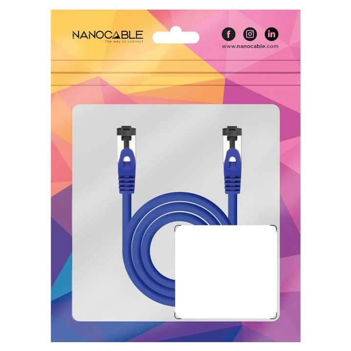Nanocable Cable red Cat. 8.1 2GHZ SSTP Azul 1m 4