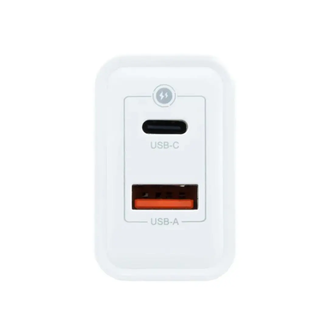 Coolbox Cargador Gan 30W USB-C/USB-A PARED 2