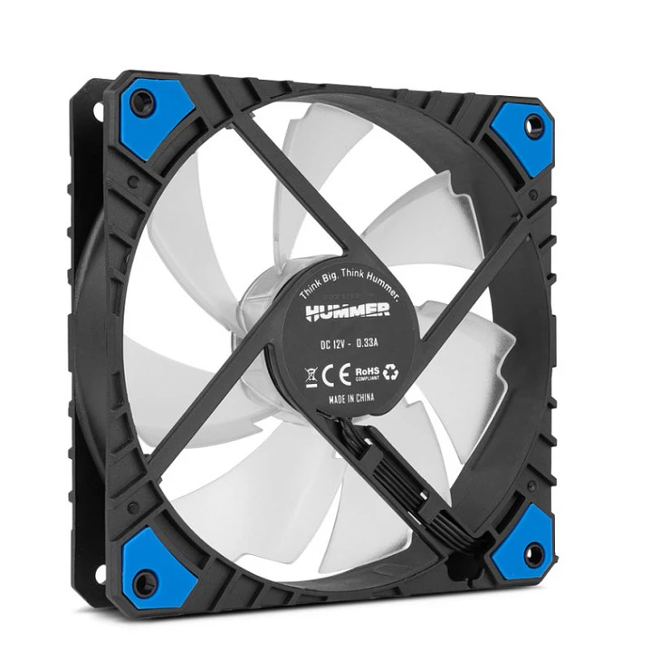 NOX Ventilador Hummer H-FAN PRO LED AZUL 120mm PWM 4