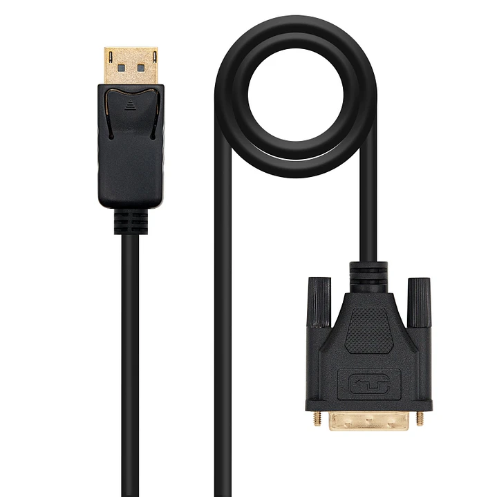 Nanocable Cable Conversor DP a DVI  2 M Negro 3