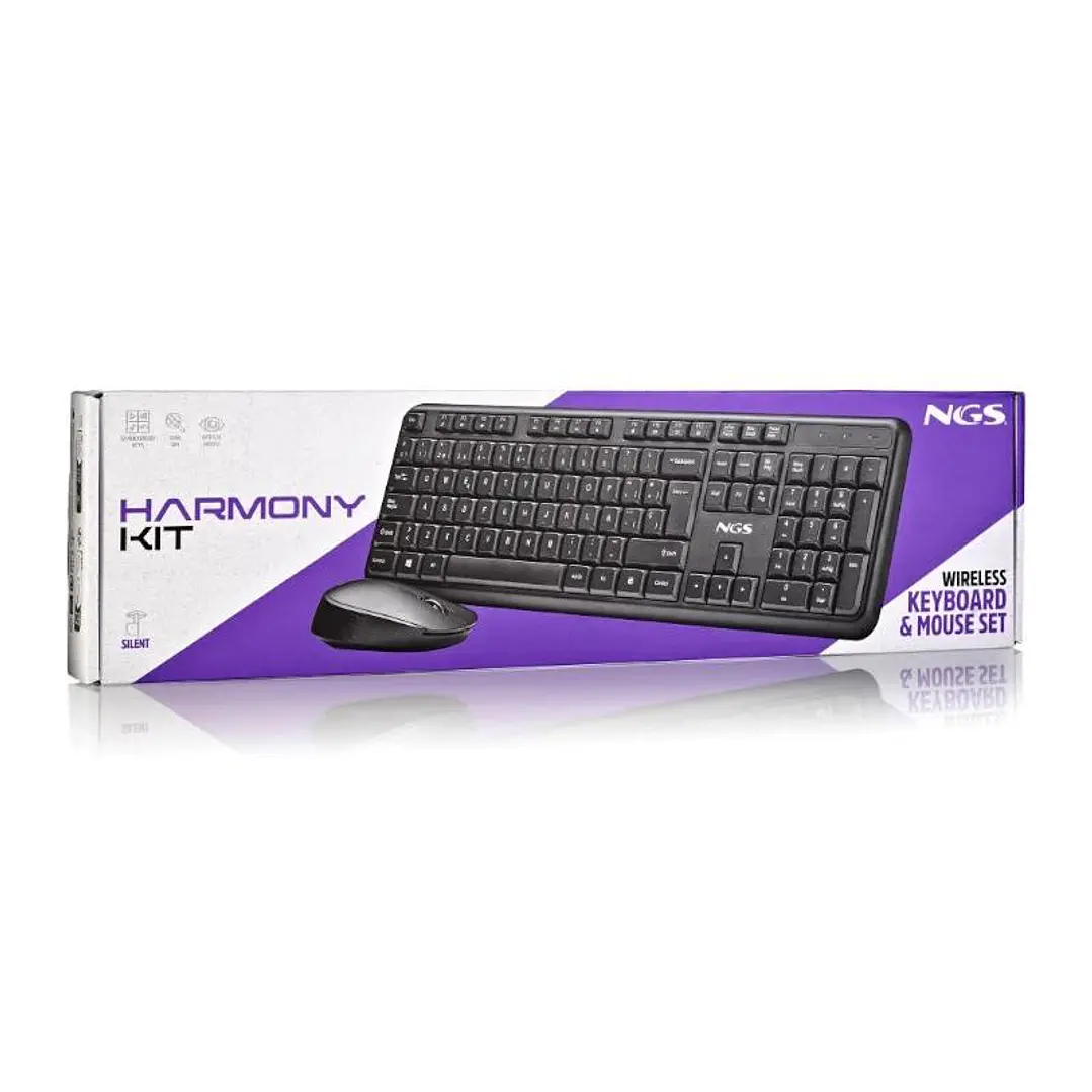 NGS Kit teclado+raton Harmony Inalámbrico 12 Tecla 4