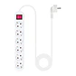 Nanocable Regleta 6 tomas con interruptor Blanca - Miniatura 1