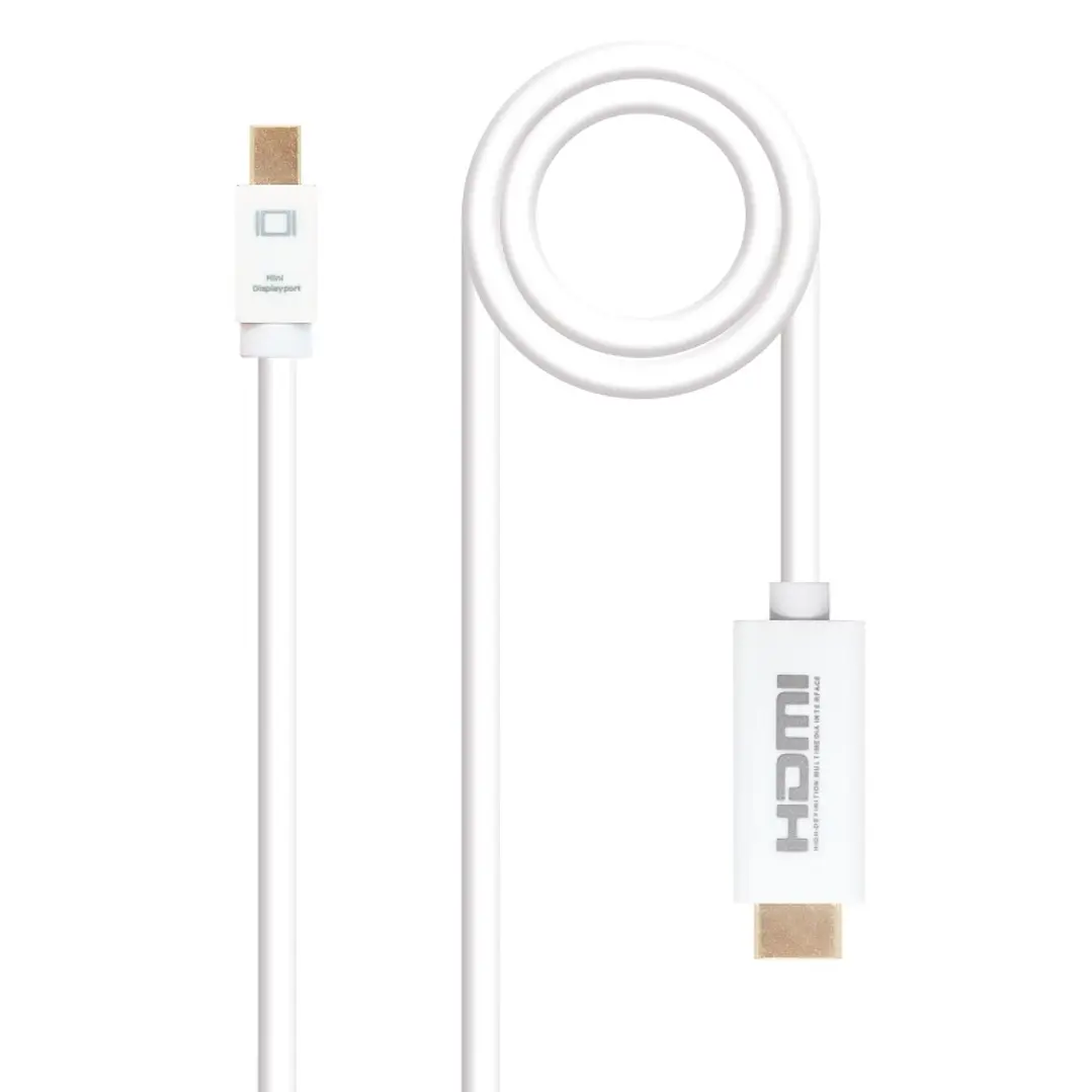 Nanocable Cable Conversor Mini DP/ HDMI 2 M Blanco 1