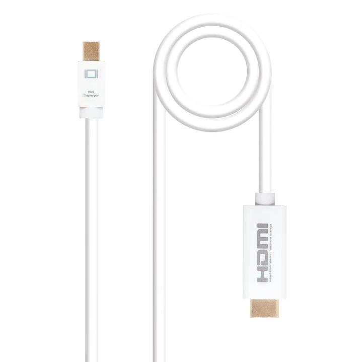 Nanocable Cable Conversor Mini DP/ HDMI 2 M Blanco 1