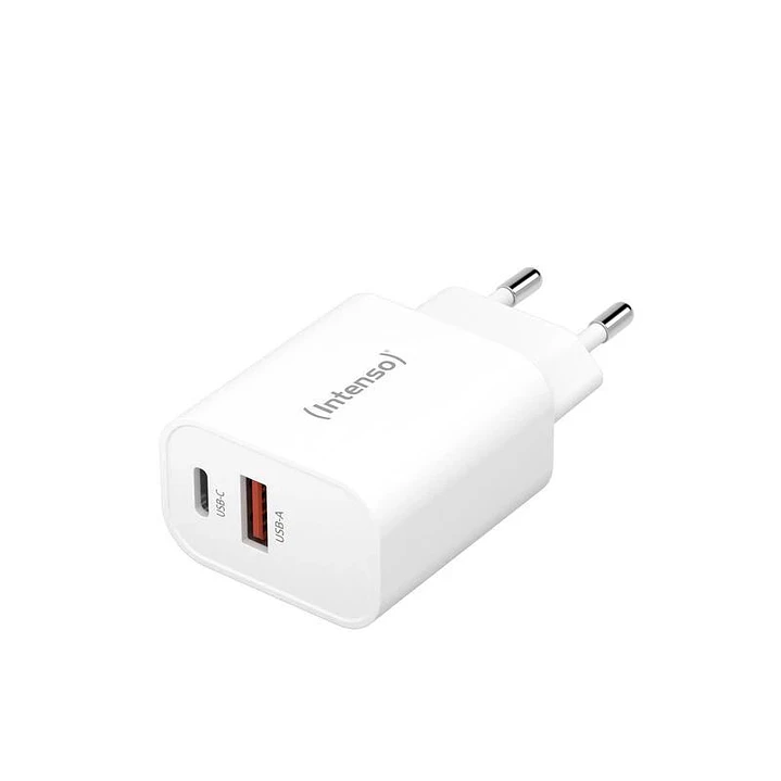 Intenso | Cargador pared W30AC|1xUSB-A 1xUSB-C 1