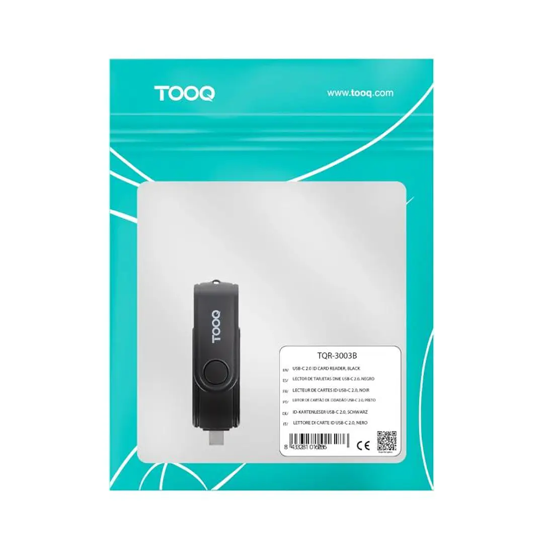 Tooq TQR-3003B Lector USB-C 2.0+USB-A 3.0 SD/TF 2