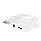 Nanocable Adaptador USB-C a Jack+USB-C/H PD 60W - vignette 1
