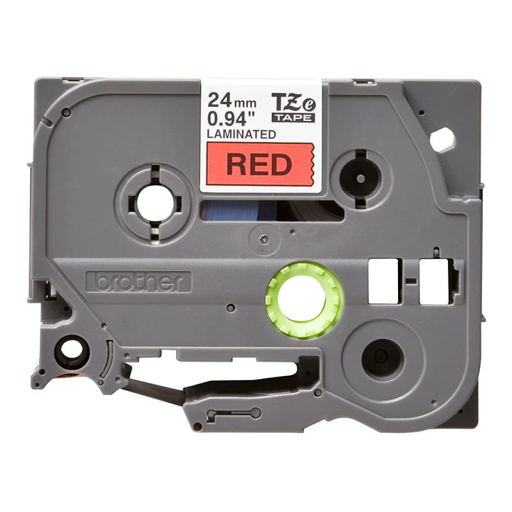 Brother TZe451 cinta laminada 24mm Negro/Rojo 8m 2