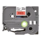 Brother TZe451 cinta laminada 24mm Negro/Rojo 8m - Miniatura 2
