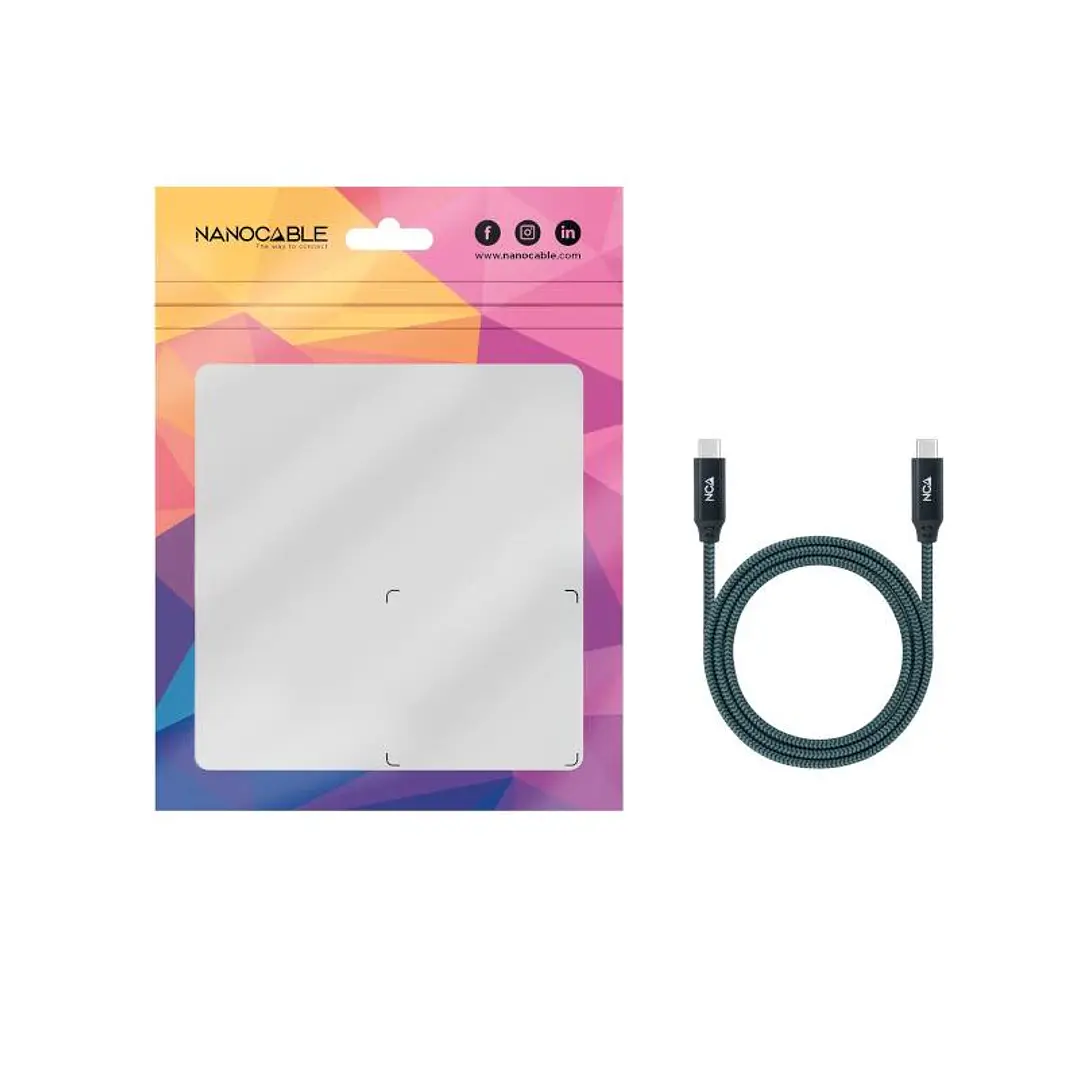 Nanocable Cable USB 3.2 Gen2x2 100W 4K USB-C 1.5m 4