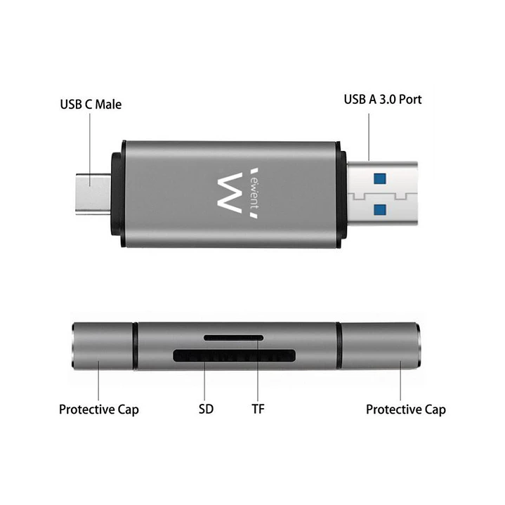 EWENT EW1075 USB3.1 Gen 1 Compact card reader All 2