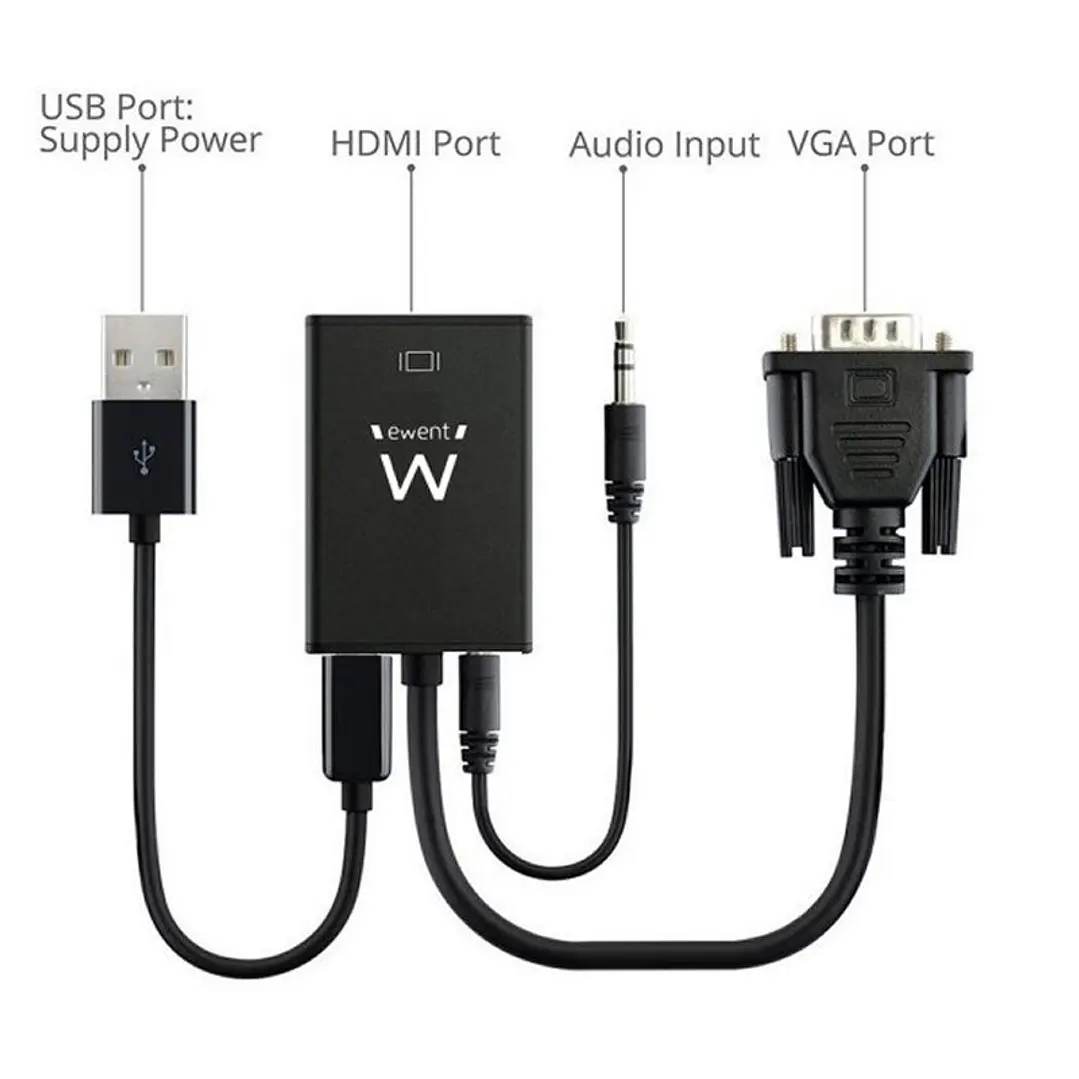 EWENT EW9866 Adaptador Vga/Hdmi con Audio 3